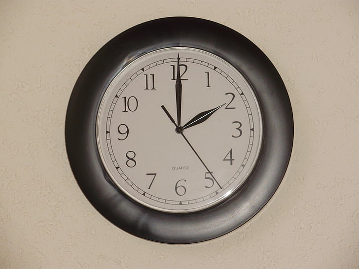 rellotge, temps, rellotge de paret