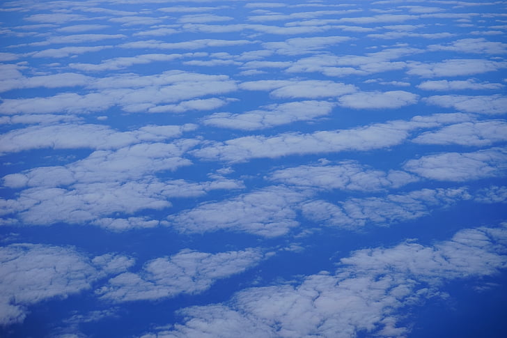 núvols, cel, per sobre dels núvols, volar, Nuvolositat, blau, natura