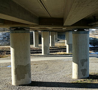 pillar, bridge, road construction, high bridge, bridge piers, architecture, columnar
