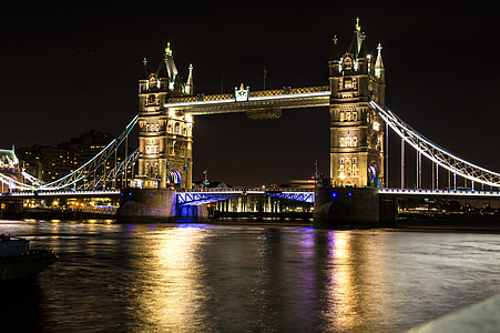 Bridge, London, arkitektur, landmärke, Thames, England, vatten