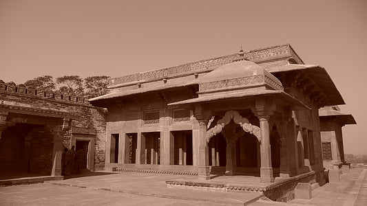 templom, India, Rajasthan, emlékmű, szépia, építészet, Ázsia