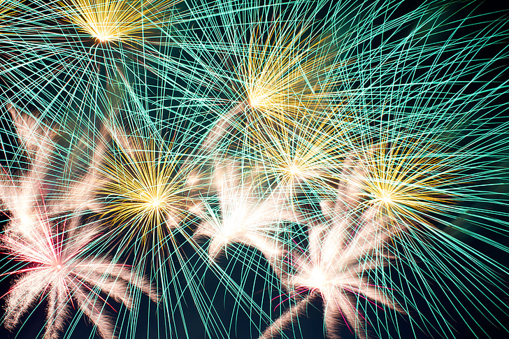 fireworks, explosion, pyrotechnics