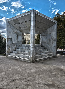 マドリッドの中心, スペイン マドリード, スペインの憲法記念碑, クラウド - 空, 空, ない人, 日