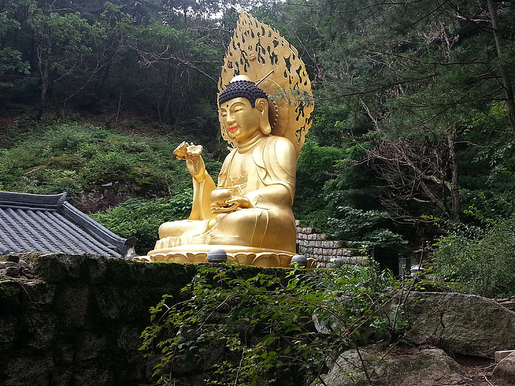 buddha, korea, wisdom, asian, statue, asia, buddhism
