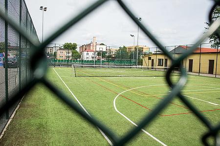the pitch, court, sport, tennis, school, school playground