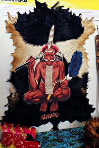 Papua, simbol, kulture, trgovina s spominki, umetnost, obrtniki, azijske
