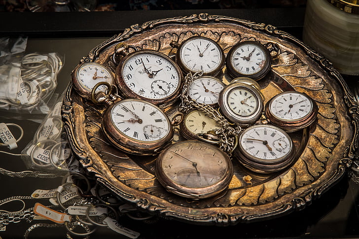 rellotge, rellotge de butxaca, moviment, temps de, retro, temps que indica, temps