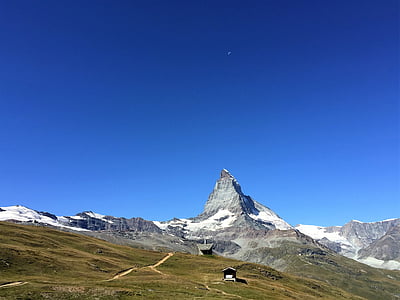 Alpin, Schweiz, naturen, Matterhorn, snö, Zermatt, södra