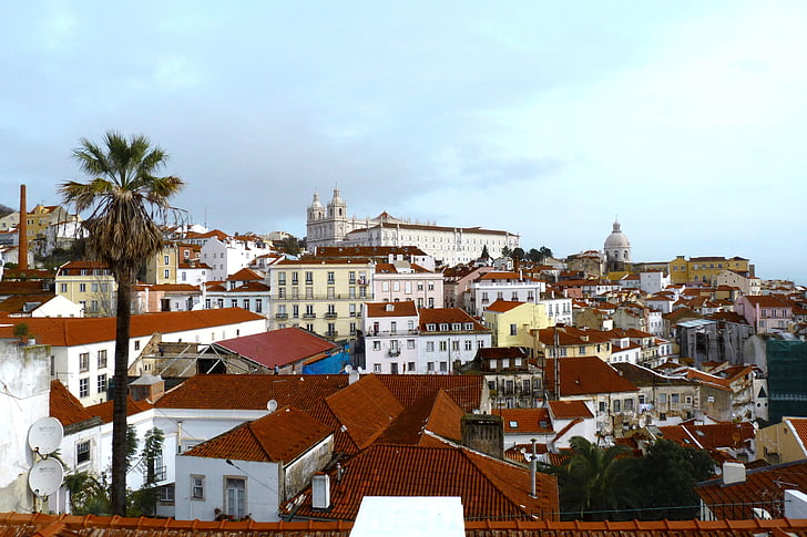 Lisszabon, város, építészet, városi táj