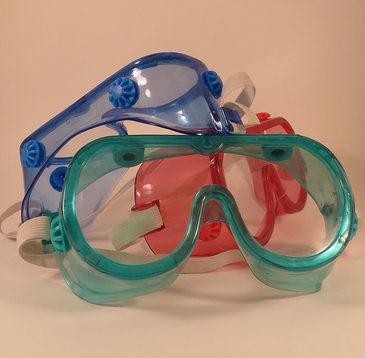 kacamata, kacamata pengaman, kacamata, keselamatan, ilmu pengetahuan, peralatan