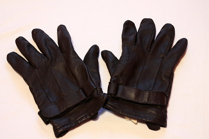 rukavice, koža, hladno, Crna, rukavica