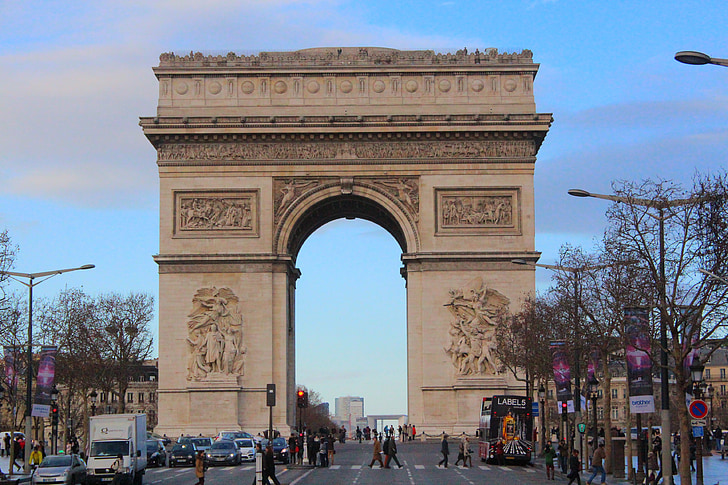 Paríž, miesto charles de gaull, víťazstvo, Panoráma mesta, Architektúra, francúzština
