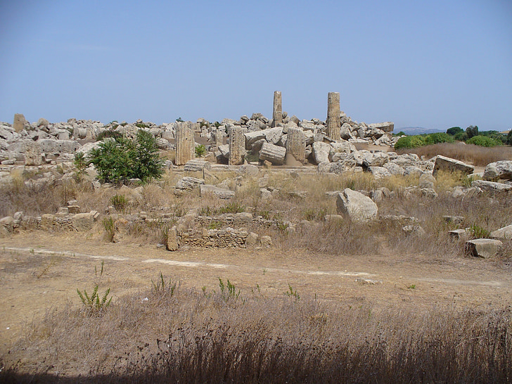 thời cổ đại, tàn tích, ngôi đền, cột