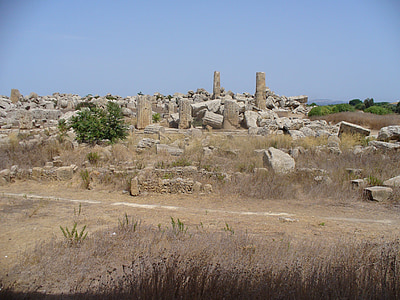 antikken, ruinerne, Temple, søjleformede