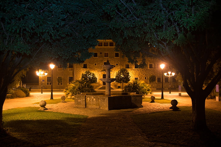 klostret lluc, natt, Sanctuary, Palma de mallorca