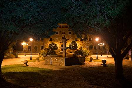 kolostor lluc, éjszaka, szentély, Palma de mallorca