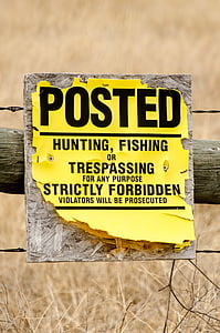 geen trespassing, teken, Gepost, trespassing, geen, waarschuwing, gebied