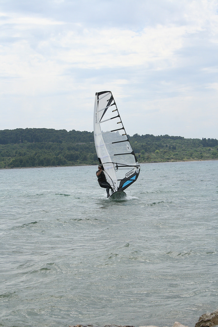 windsurfing, surfer, sail