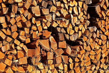 holzstapel, brandhout, kammen draad snijden, hout, natuur, droog hout, warmte