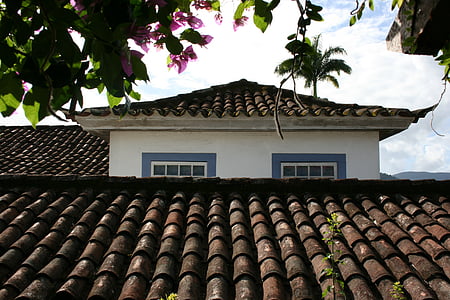 střechy, koloniální architektura, Paraty, střecha