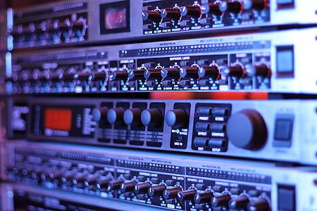 gray, audio, mixer, broadcasting, control panel, sound mixer, control room