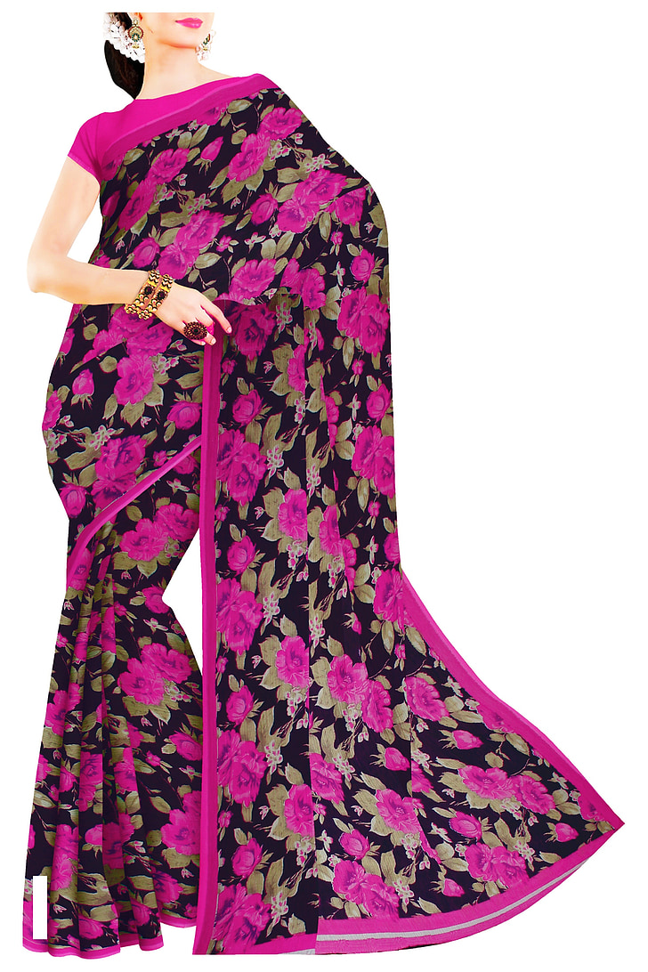 saree, indian, ethnic, clothing, fashion, silk, dress