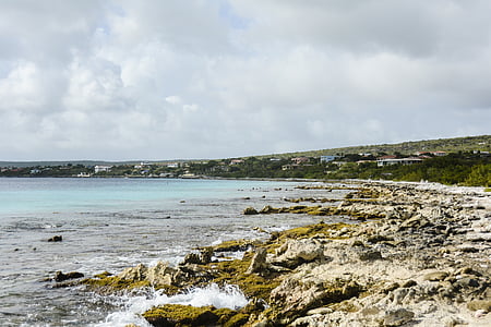 óceán, festői, Bonaire, természet, tenger, tengerpart, táj