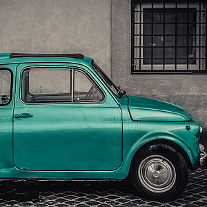 autó, régi, klasszikus, kerék, retro, Olaszország, utca