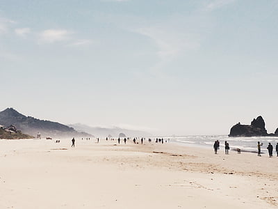 Beach, Sand, taivas, ihmiset, Shore, Ocean, Sea