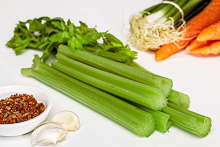 soup greens, celery, vegetables, food, healthy, diet, cuisine