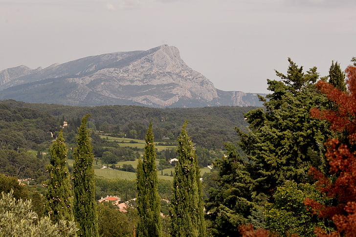 holy victory, aix, aix in provence, cezanne, mountain, south