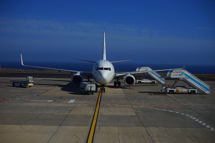 pesawat, Bandara, pesawat penumpang, perjalanan pesawat, Maskapai penerbangan, Gangway, Tenerife selatan
