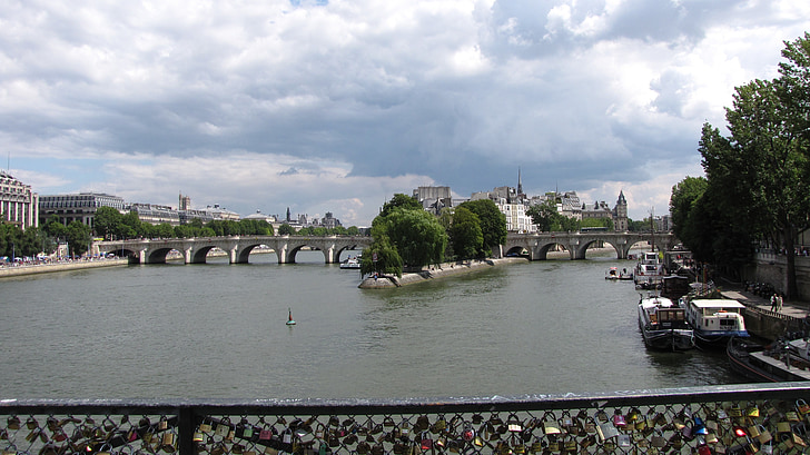 Pont des arts, Památník, Paříž, Architektura, promenáda, Seina