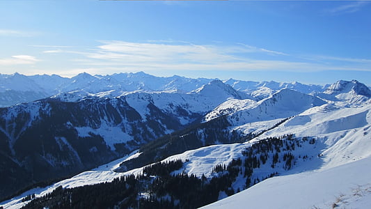 滑雪, 冬天, 雪, 滑雪, 越野滑雪, 山脉, 高山