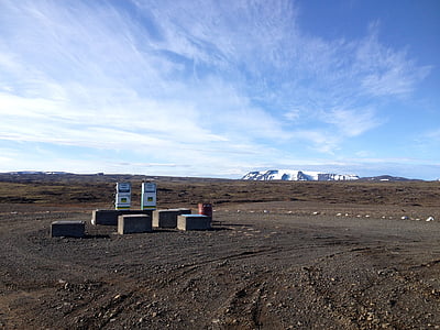Island, benzinstationer, ensomhed, afsondrethed, bred, Sky