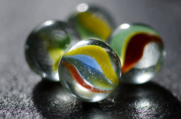 marbre, verre, Dim, surface, transparent, brillant, Ball