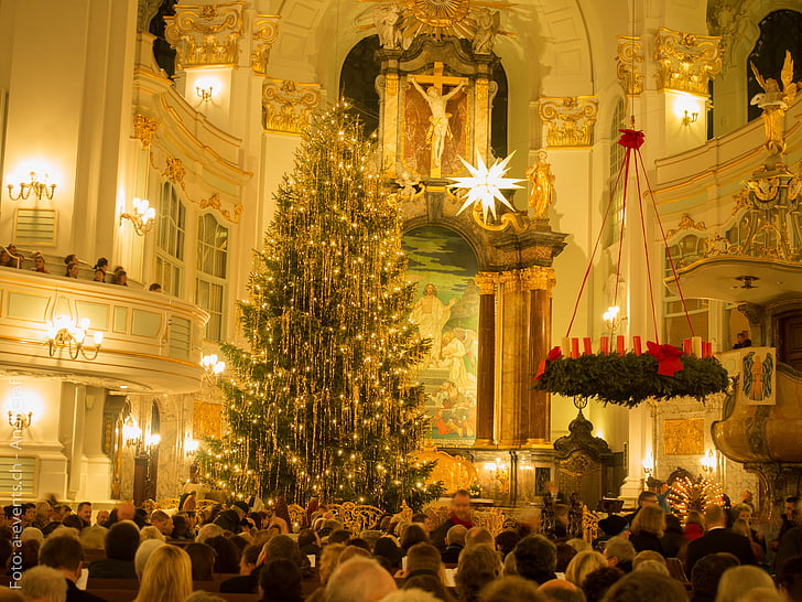 Vánoční, kostel, St michael, Hamburk
