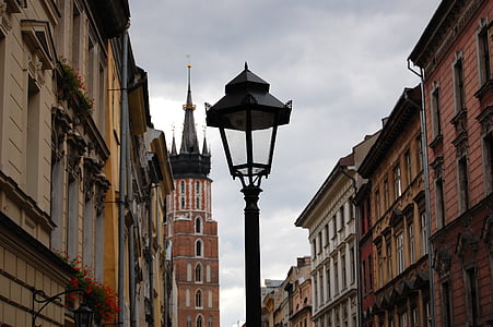 Краков, Полша, Паметник, пазара, Стария град, центъра на града, Малополска
