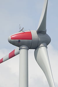 windenergie, Rotor, energie, Eco-energie, windräder, huidige, blauwe hemel