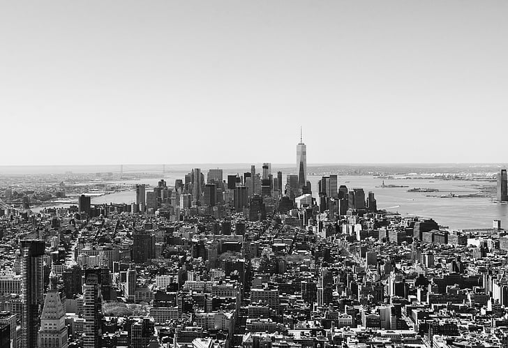 Manhattan, NYC, Nuovo, York, città, urbano, grattacielo