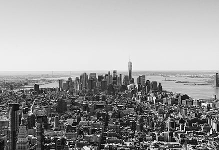 Manhattan, NYC, naujas, Jorkas, Miestas, miesto, dangoraižis