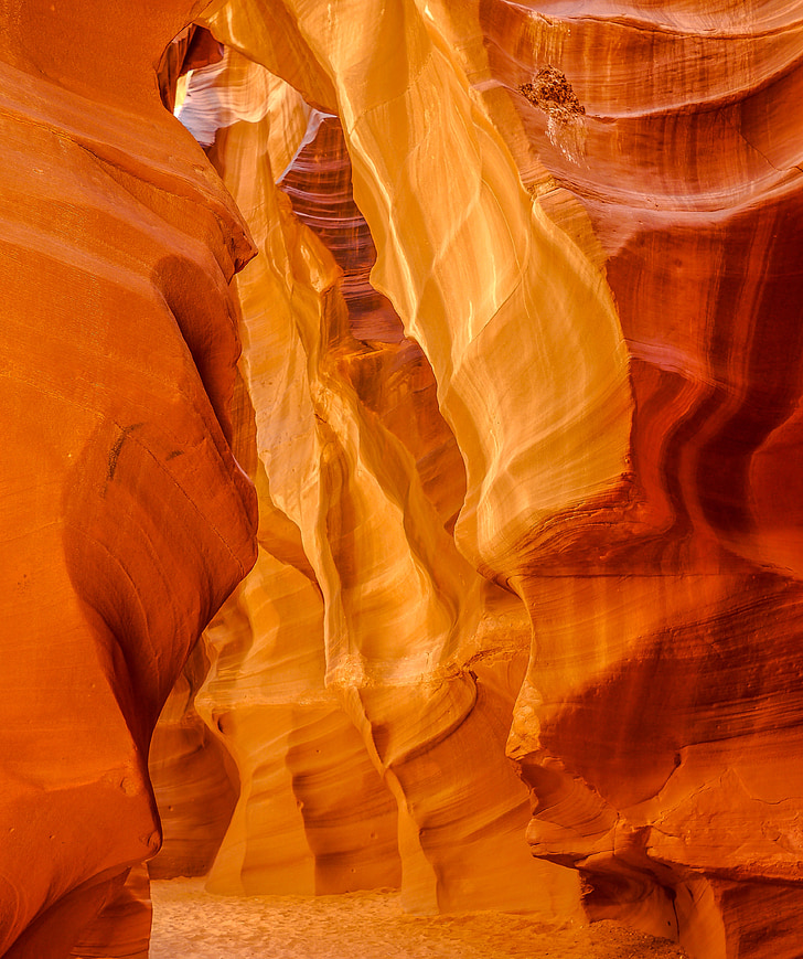 krajobraz, park narodowy, Utah, gra kolor, pomarańczowy, ochra, piaskowca