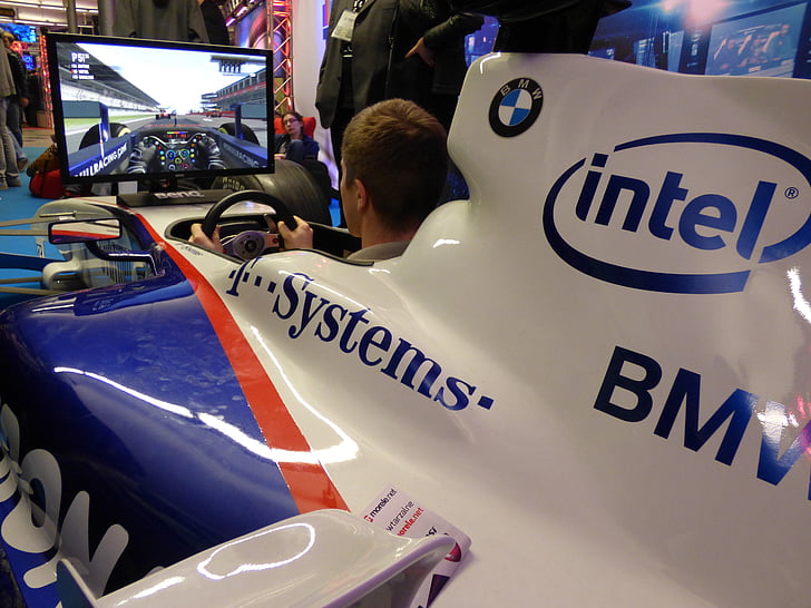 Simulator, formule, Racing, stuurwiel, auto, spel, BMW