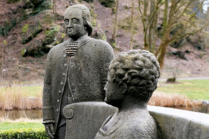 figuras de piedra, humano, hombre, mujer, Parque, Eifel
