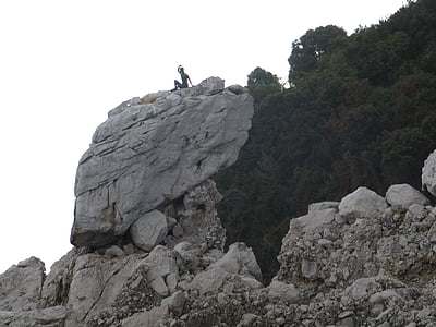 Capri, garçon, Bienvenue, pierres, Rock