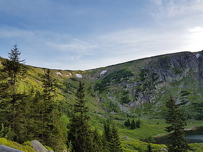 Gunung-gunung raksasa Krkonose, pegunungan, liburan, jalur Hiking, alam, Gunung trekking, pemandangan