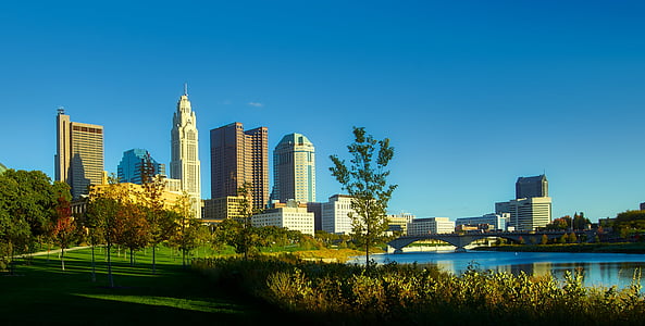Columbus, Ohio, mesto, Urban, stavb, nebotičnikov, Skyline
