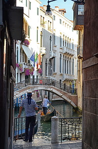 Venetië, gondels, Italië, vakantie, citytrip, gondelier, romantiek