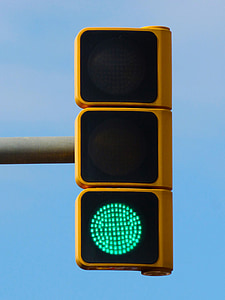 semáforo verde, passar, símbolo, metáfora