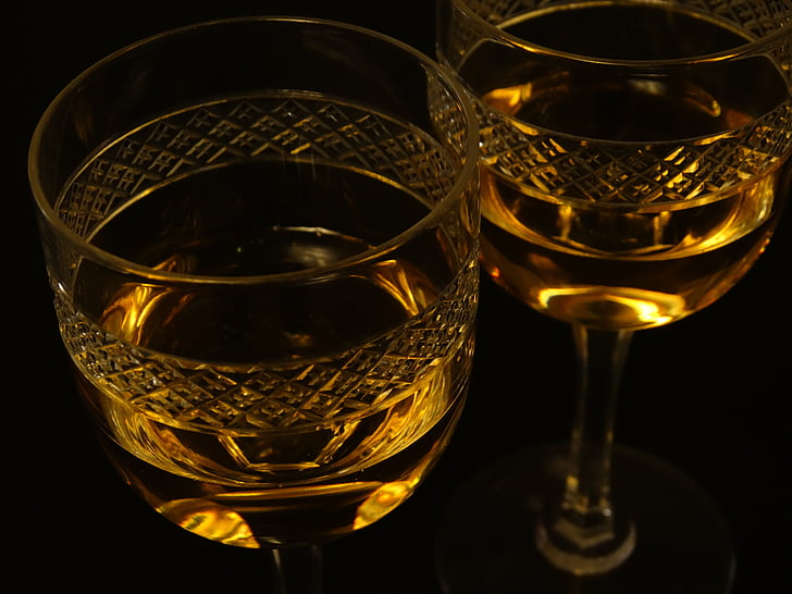 anggur, gelas anggur, kaca kristal, Chardonnay